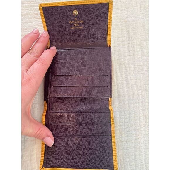 LOUIS VUITTON Epi Portefeuille Elise Wallet Yellow LV Authentic - Picture 7 of 8